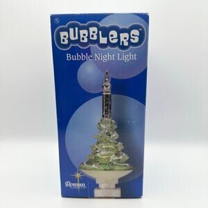 Roman Lights 2003 NIB Bubblers Bubble Night Light Christmas Tree #164526 Plug In